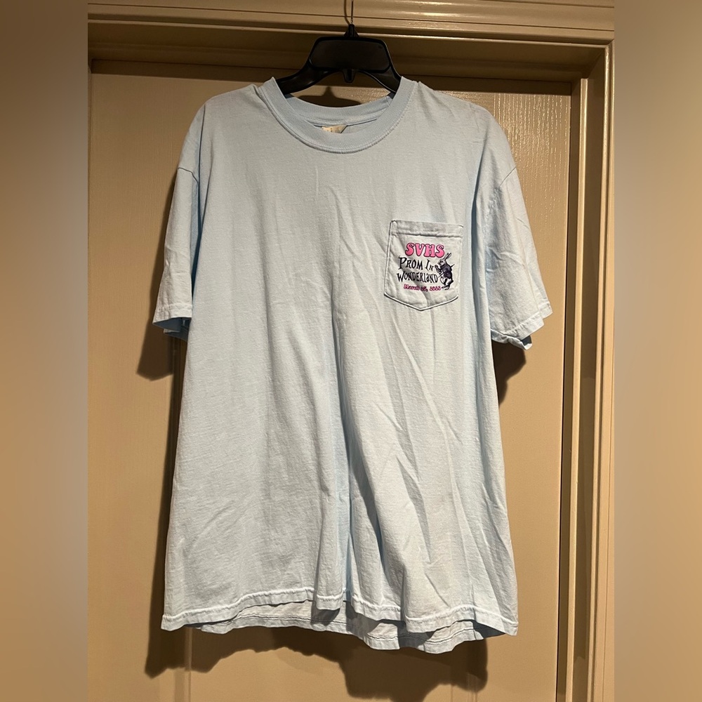 Comfort Colors Light Blue Graphic Pocket T-Shirt